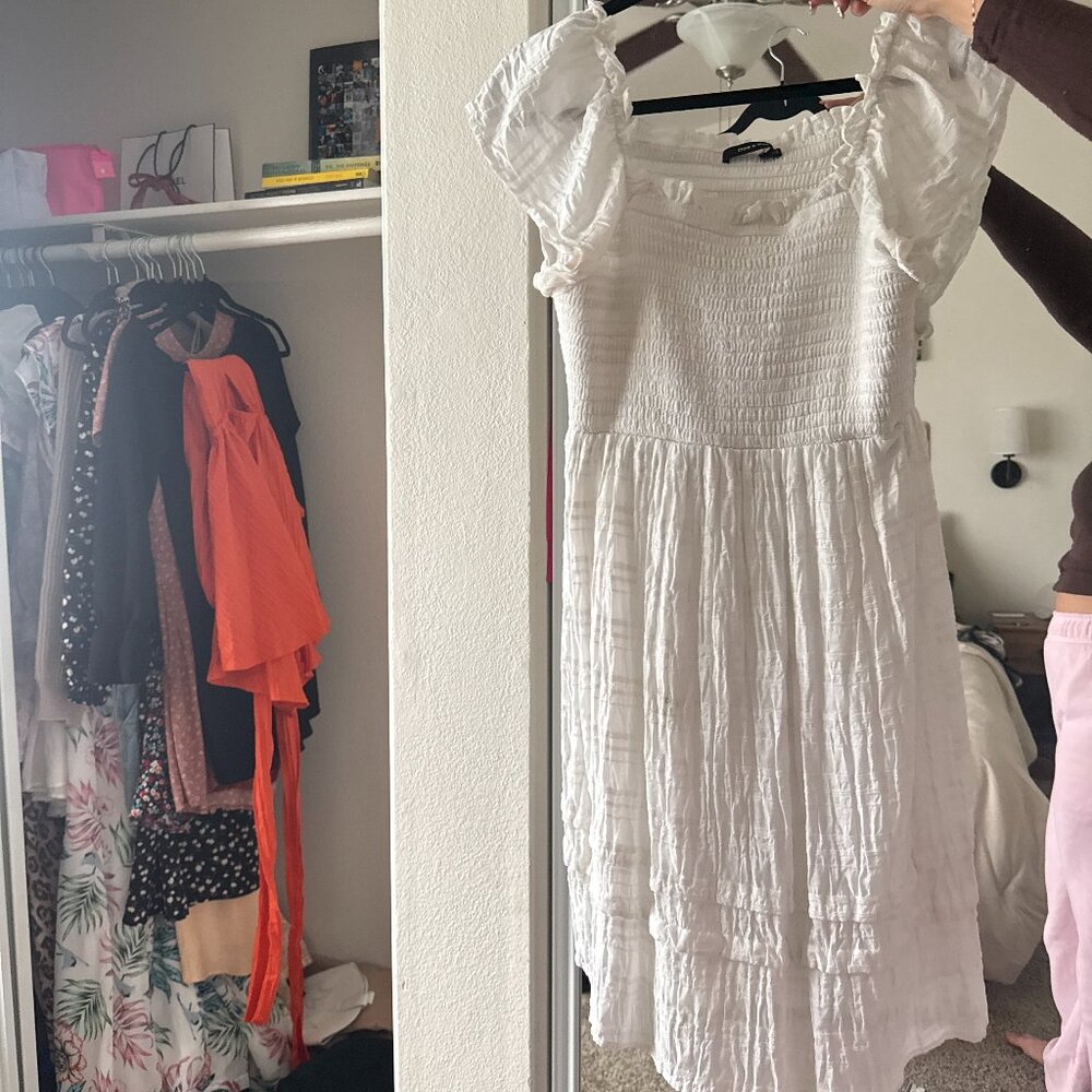 Mid White Dress